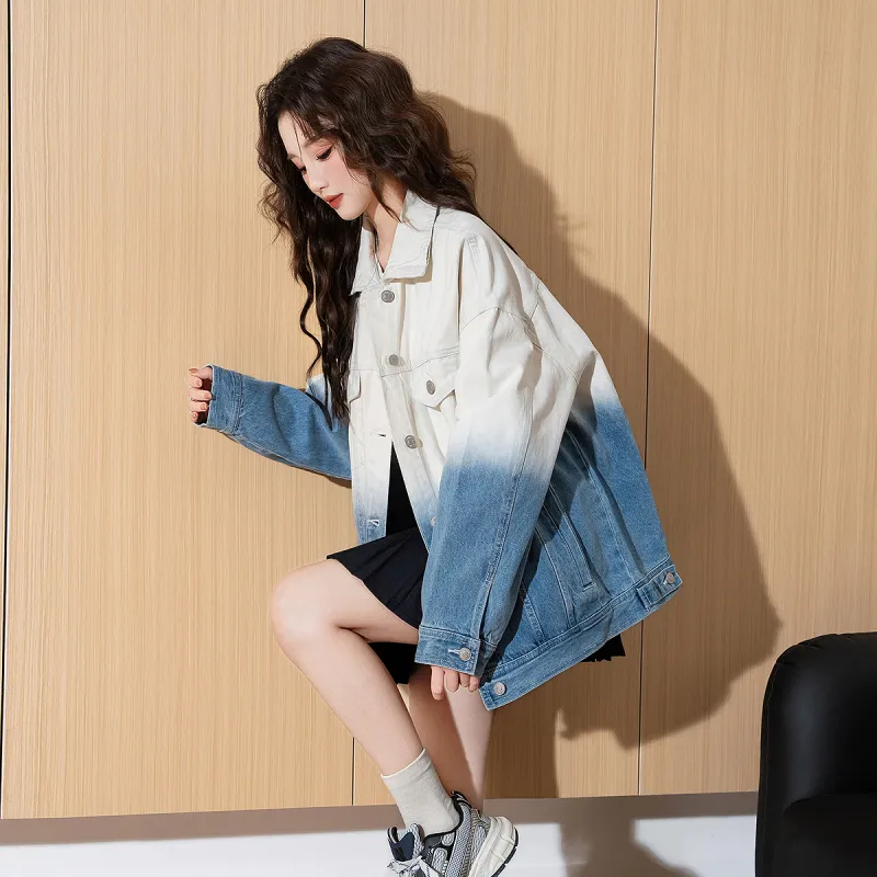 Tonlion Denim Jacket Women's Light Blue-3