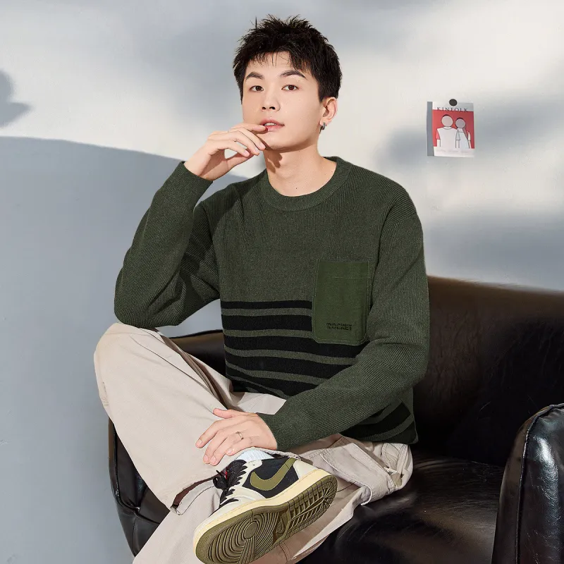 Tonlion Sweater Men's Dark Green-4