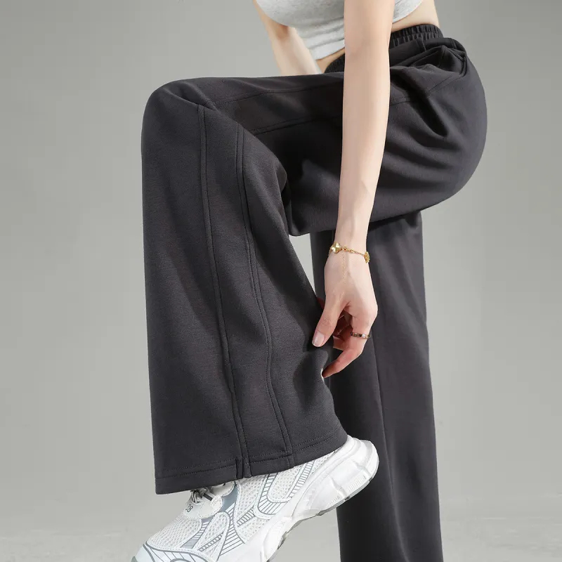 Tonlion Casual Pants Women's Dark Gray-5