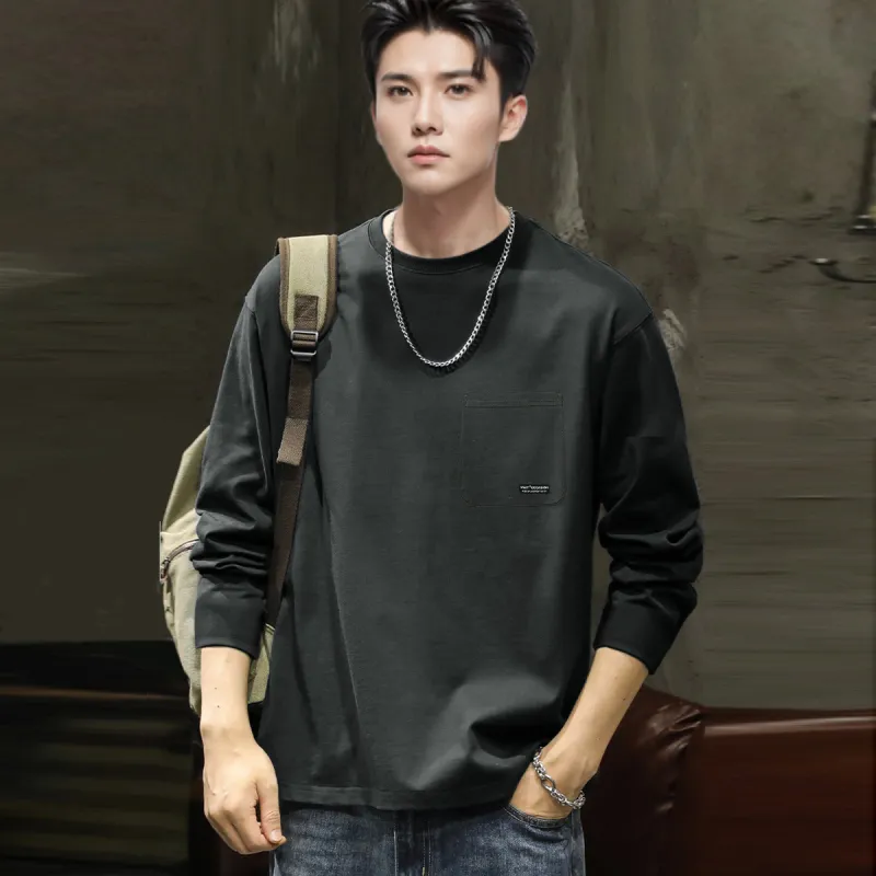 Tonlion Long Sleeved T Shirts Men's-3