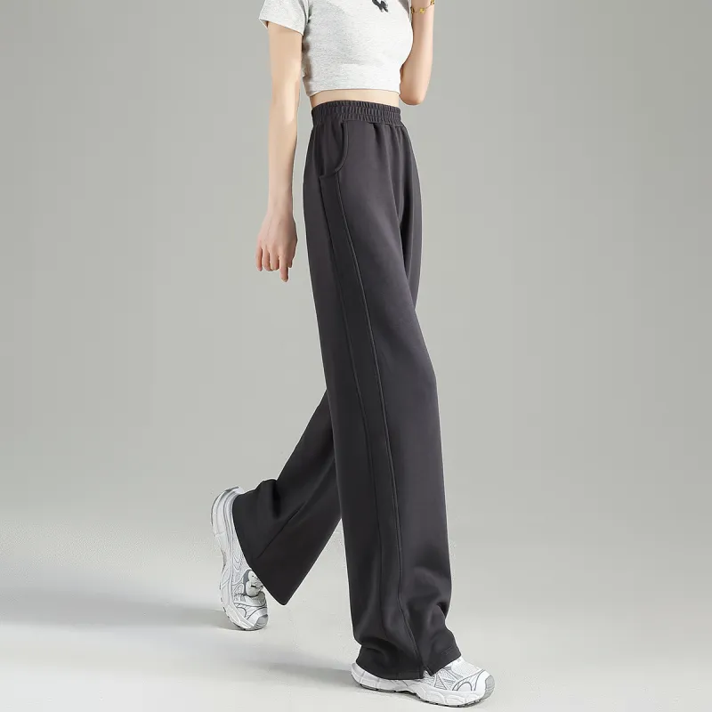 Tonlion Casual Pants Women's Dark Gray-4