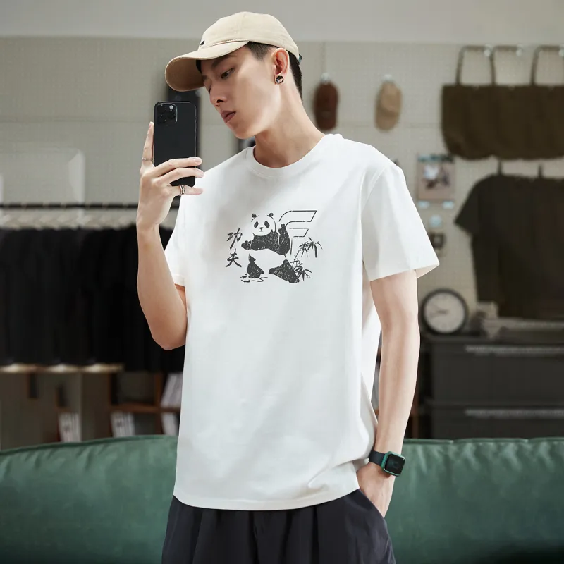 Tonlion T Shirt Men's Raw White-2