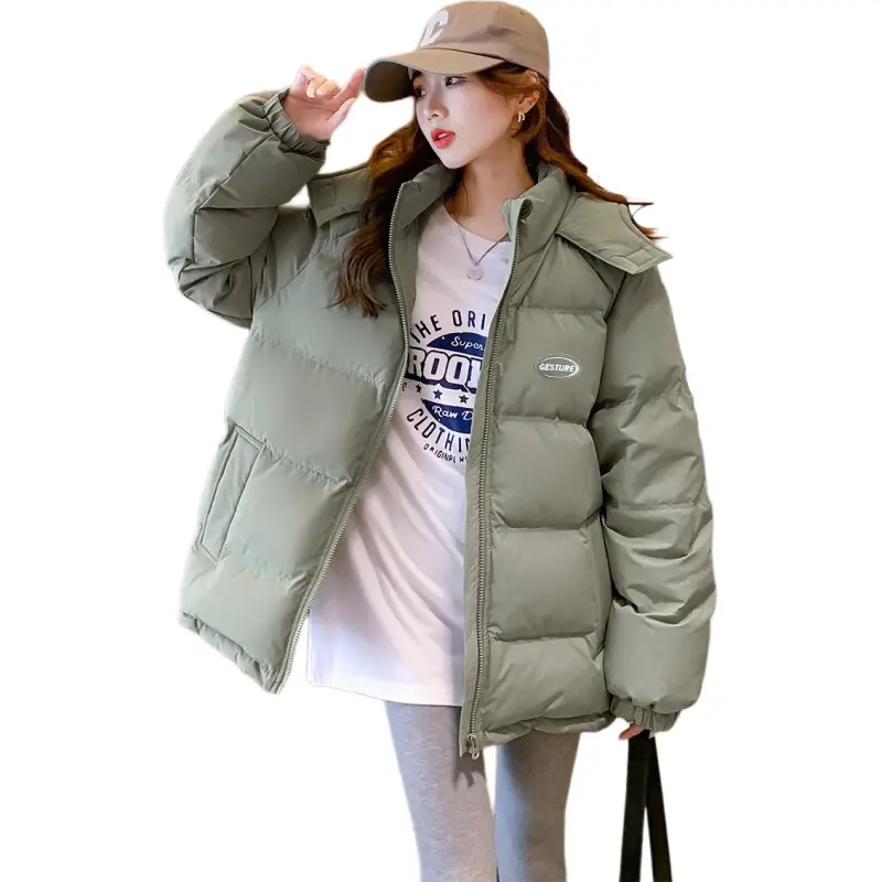 Tonlion Down Jacket Women's Gray Pea Green-3