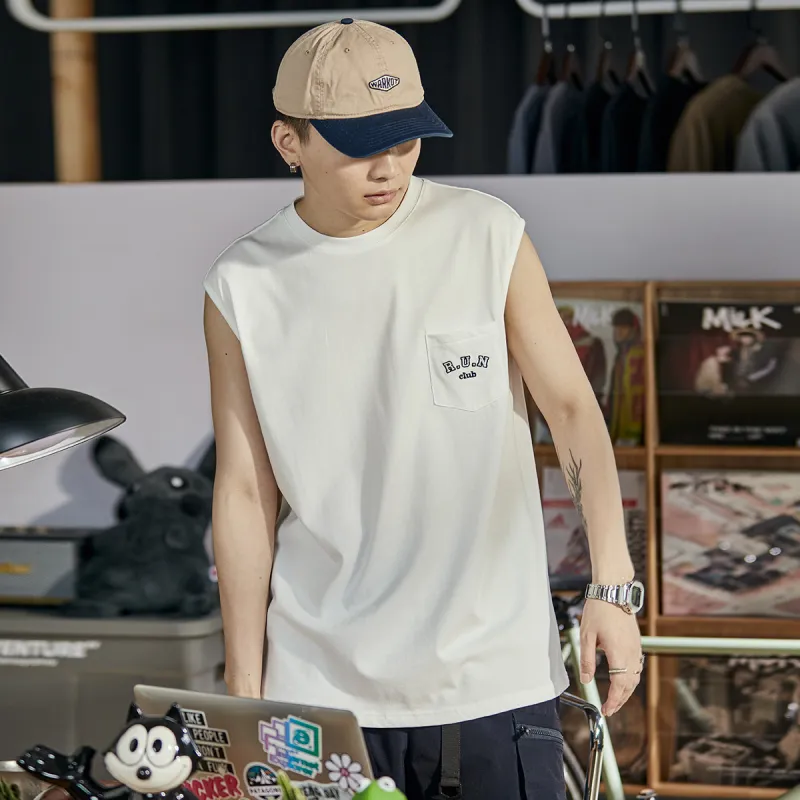 Tonlion Tank Tops Men White-2