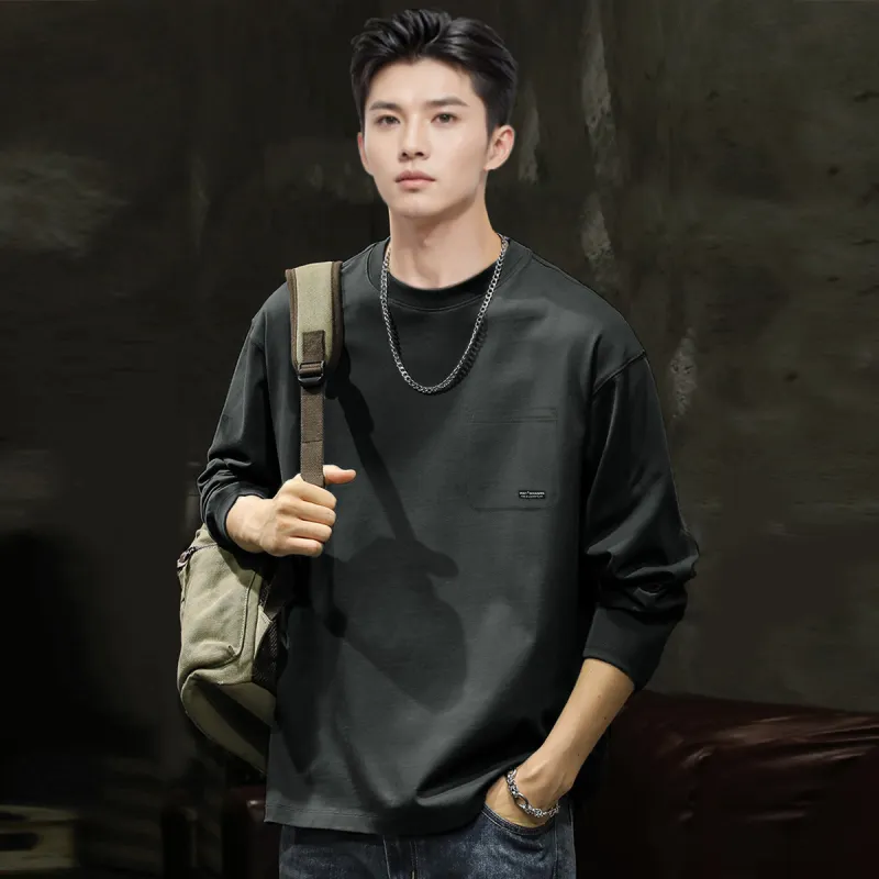 Tonlion Long Sleeved T Shirts Men's-4