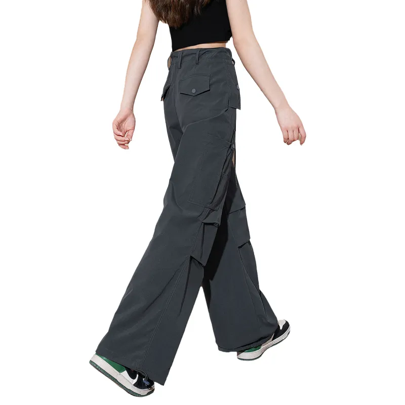 Tonlion Casual Pants Women's Cool Dark Gray-1