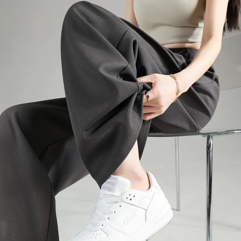 Tonlion Suit Trousers Women's Dark Gray-6