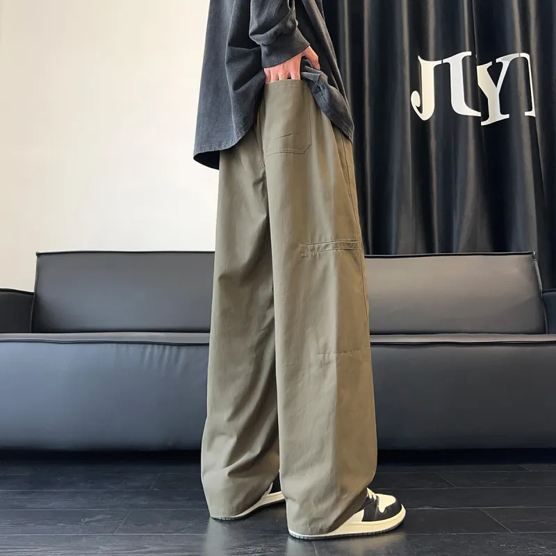 Tonlion Casual Pants Men's Yellow Khaki-6