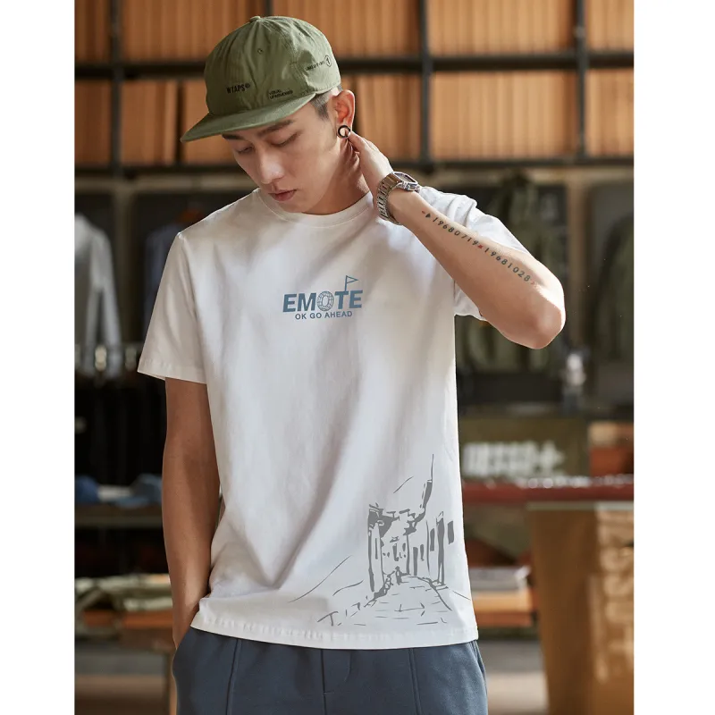 Tonlion T Shirt Men's Raw White-3