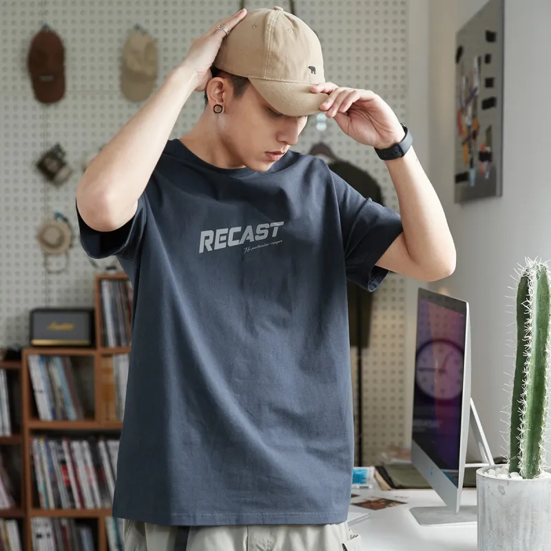 Tonlion T-Shirts Men Ink Blue-6