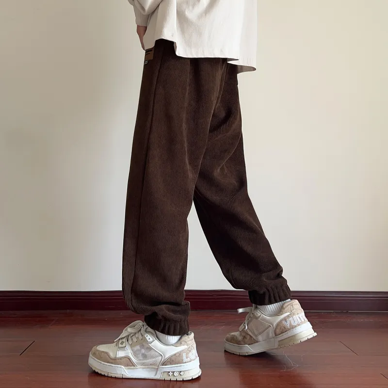 Tonlion Casual Pants Men's Vintage Brown-3