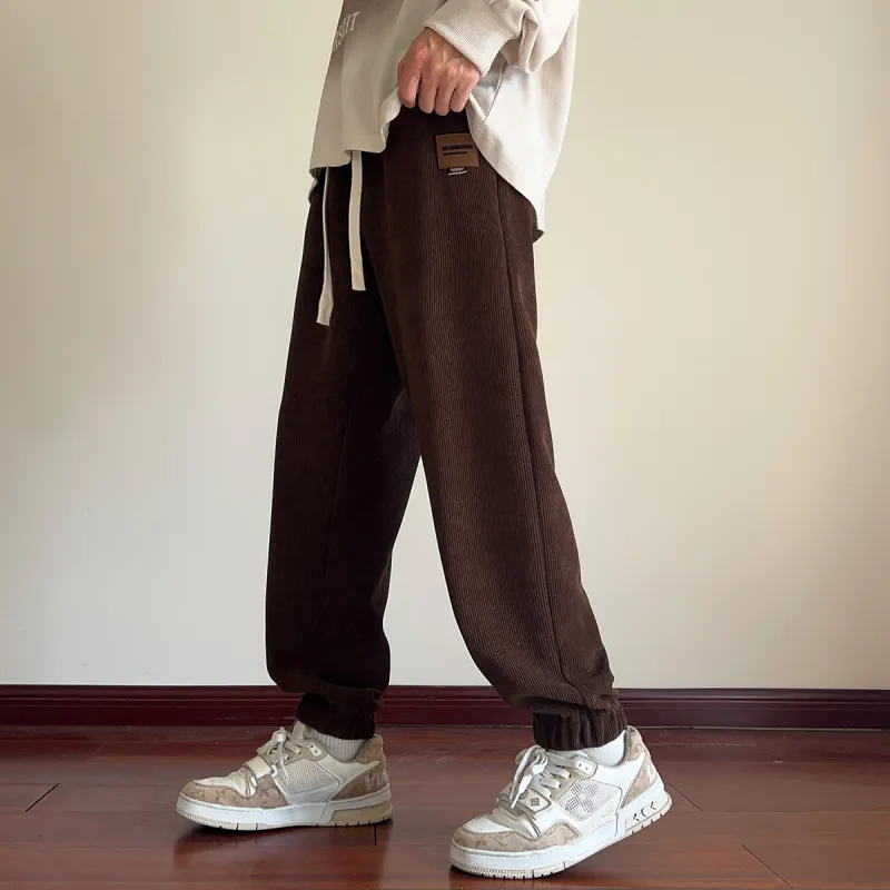 Tonlion Casual Pants Men's Vintage Brown-4