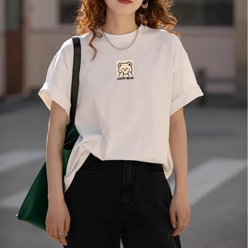Tonlion T Shirt Women's Bleached-2