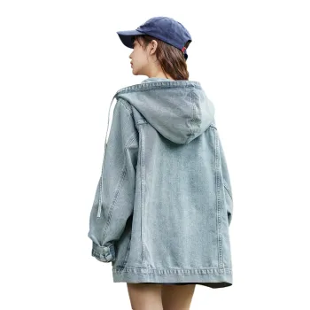 Tonlion Denim Jacket Women's Light Denim Blue