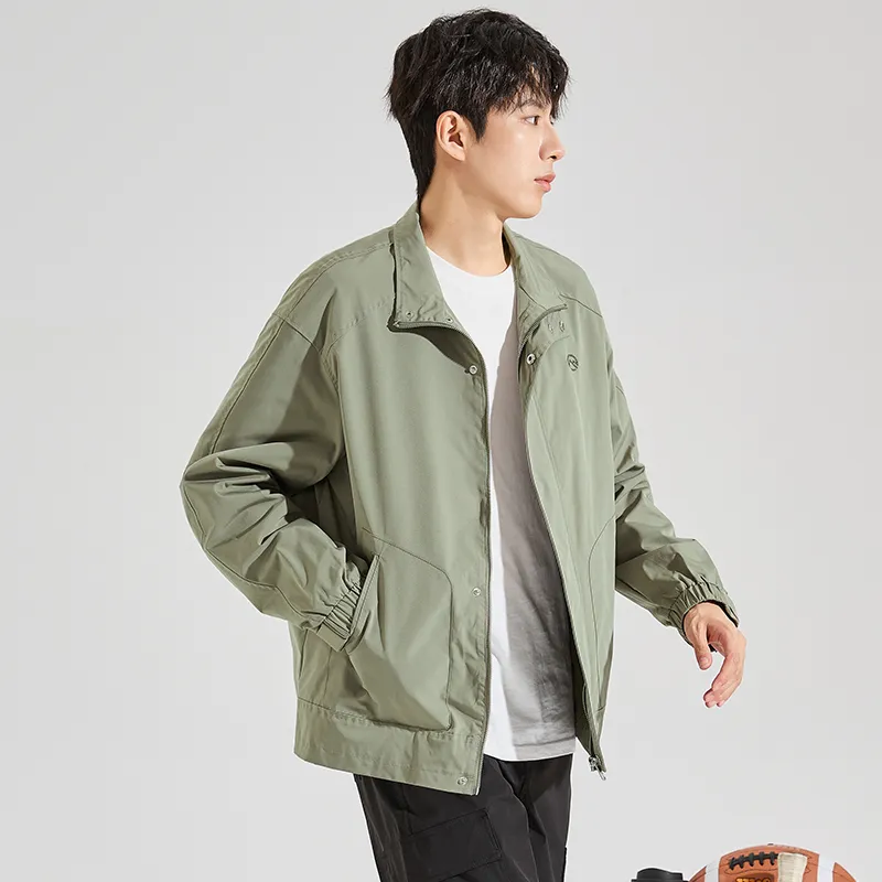 Tonlion Jackets Coats Men's Turquoise-2