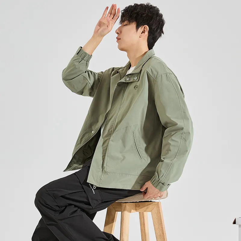 Tonlion Jackets Coats Men's Turquoise-3
