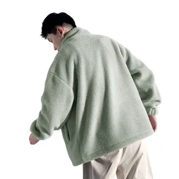 Tonlion Velvet Jackets Men Light Green