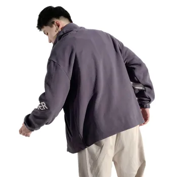 Tonlion Velvet Jackets Men Blue Gray