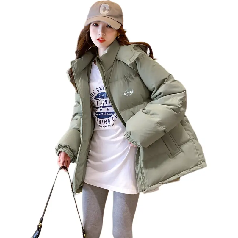 Tonlion Down Jacket Women's Gray Pea Green-2