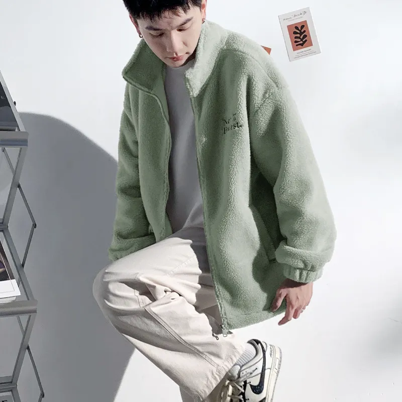 Tonlion Velvet Jackets Men Light Green-1