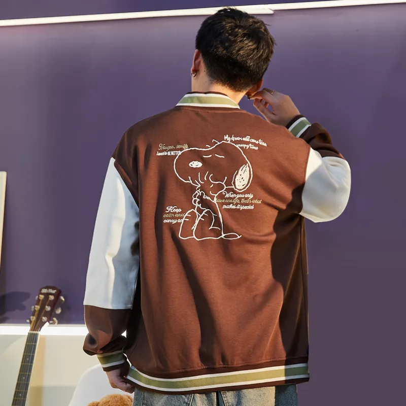 Tonlion 2024 Fall New Arrival Baseball Jacket Loose Fit Style Men's-1