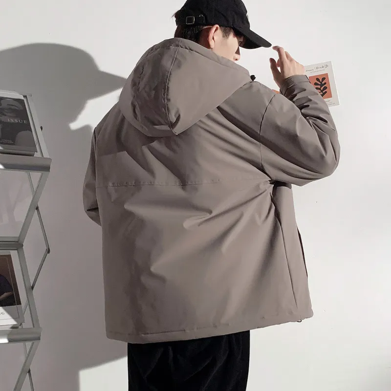 Tonlion Puffer Jackets Men Light Gray Green-5