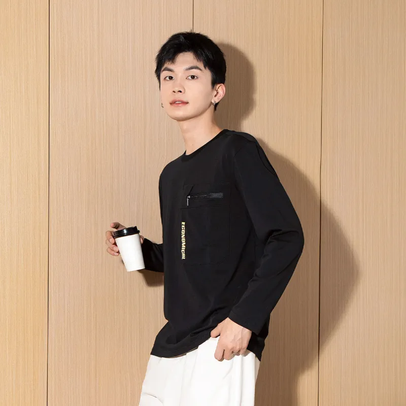 Tonlion Long Sleeved T Shirts Men's-3