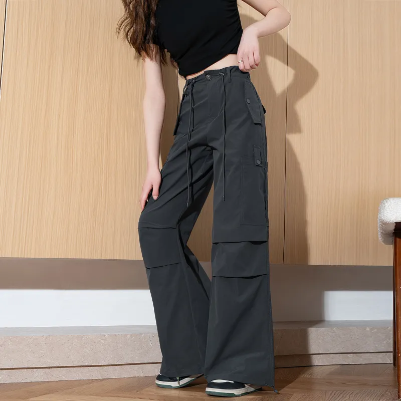 Tonlion Casual Pants Women's Cool Dark Gray-2