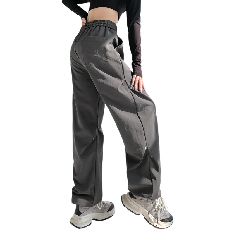 Tonlion Cargo Pants Women's Mist Gray-1