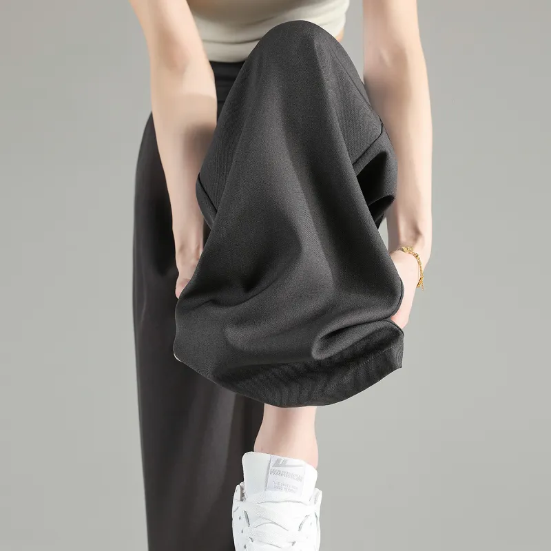 Tonlion Suit Trousers Women's Dark Gray-7