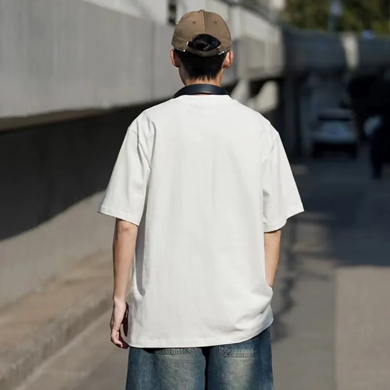 Tonlion T Shirt Men's Raw White-1