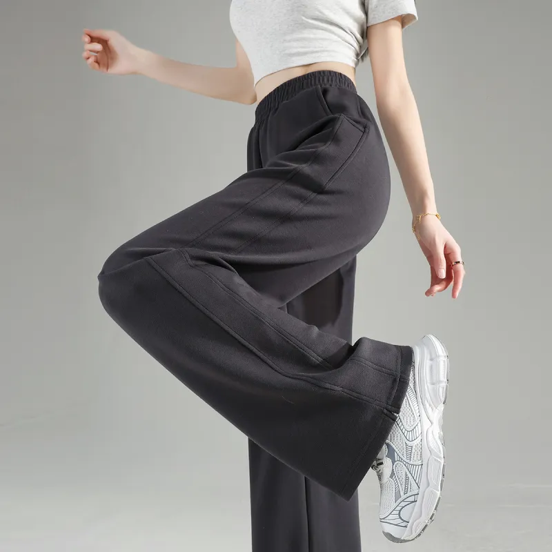 Tonlion Casual Pants Women's Dark Gray-6