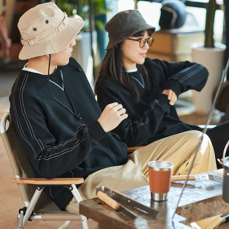 Tonlion Sweatshirts Unisex Black-3