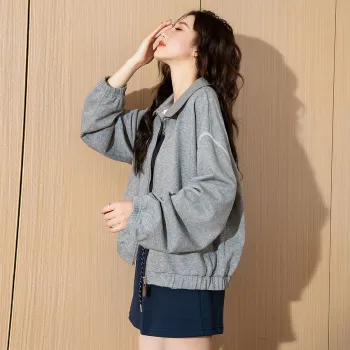 Tonlion Jackets Coats Women's Light Heather Gray