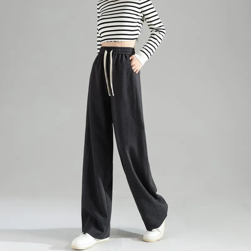 Tonlion Casual Pants Women's Charcoal Gray-3