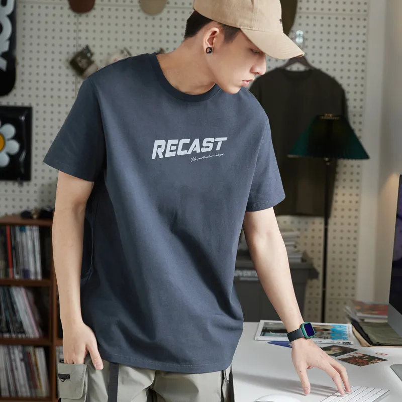 Tonlion T-Shirts Men Ink Blue-2