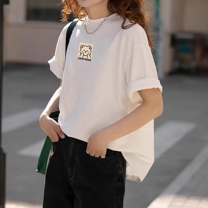Tonlion T Shirt Women's Bleached-1