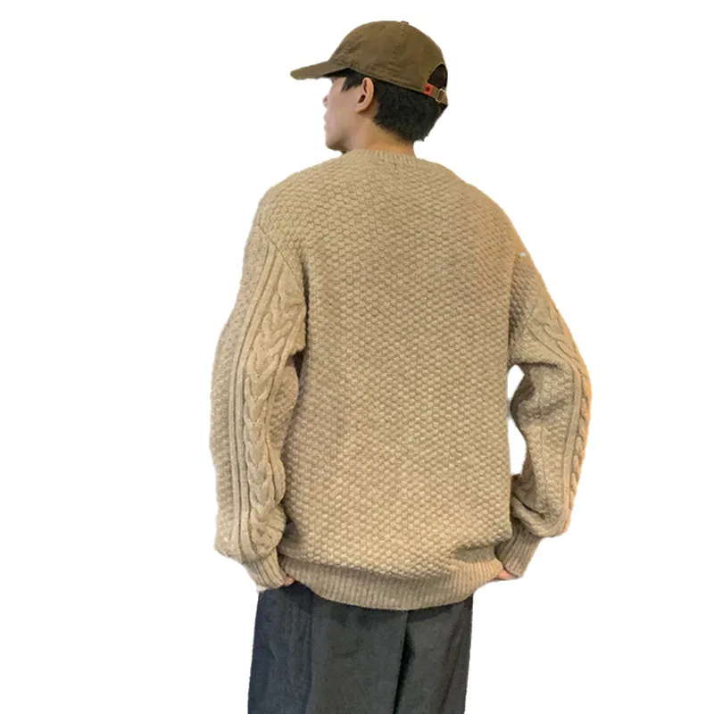 Tonlion Sweater Men's Light Green Gray-1