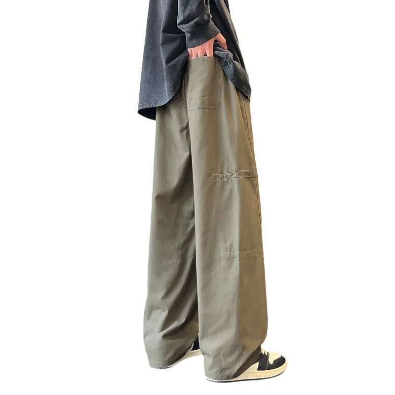 Tonlion Casual Pants Men's Yellow Khaki-1