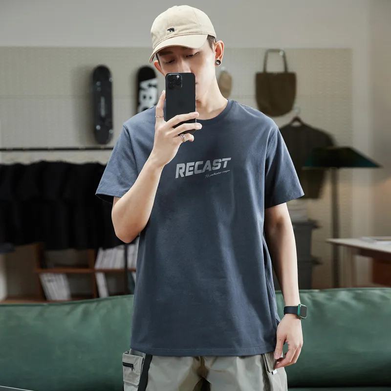 Tonlion T-Shirts Men Ink Blue-4