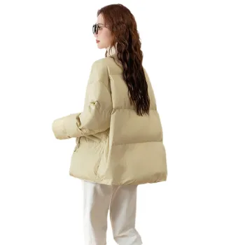 Tonlion Puffer Jacket Women's Snowflake Yellow