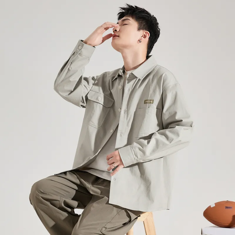 Tonlion Long Sleeved Shirts Men's-6