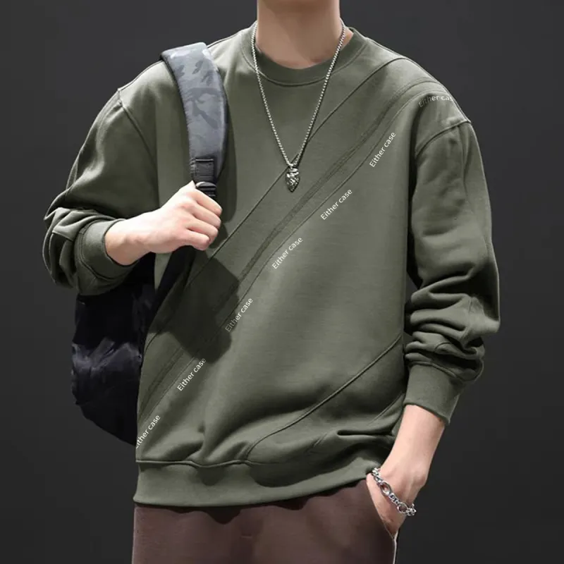 Tonlion Sweatshirts Men Pine Green-3