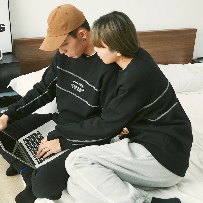 Tonlion Sweatshirts Men Black-3