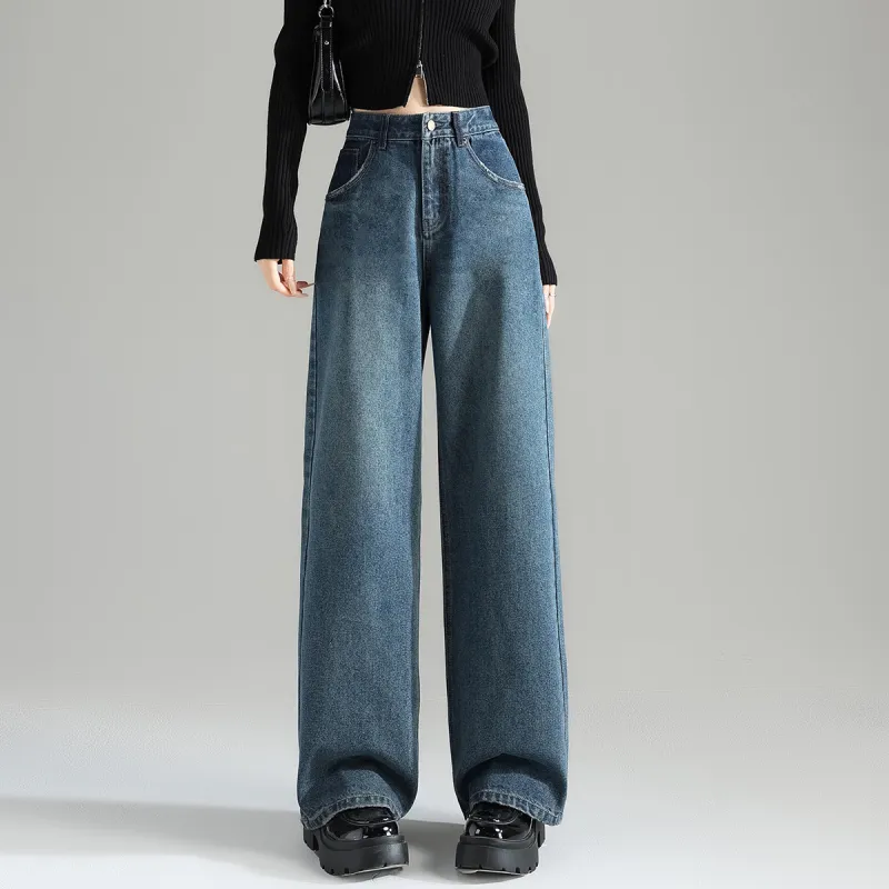 Tonlion Jeans Women's Medium Denim Blue-4