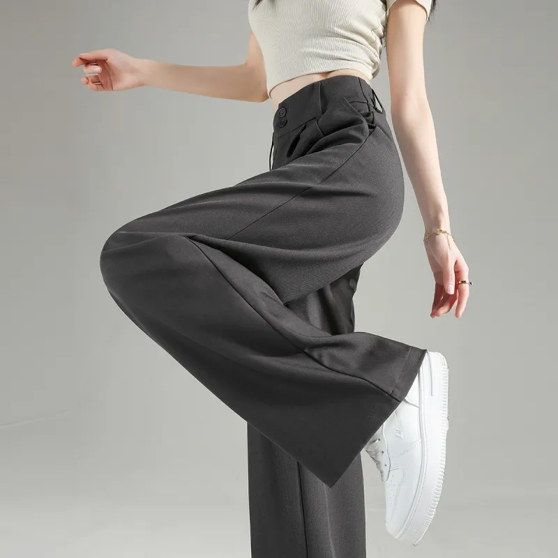 Tonlion Suit Trousers Women's Dark Gray-5