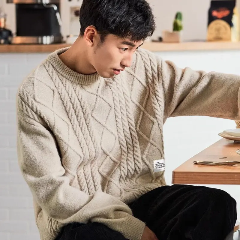 Tonlion Sweaters Men Heather Gray-5
