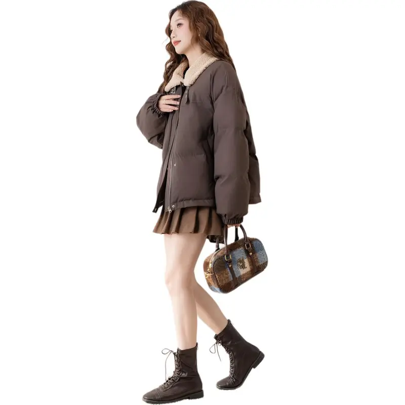 Tonlion Puffer Jacket Women's Coffee-3