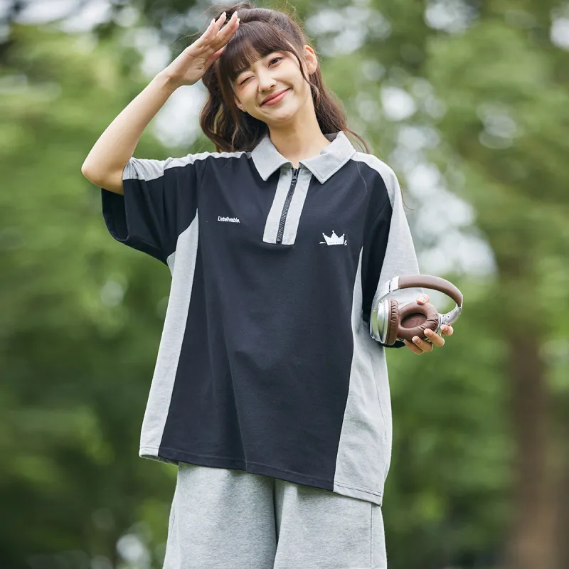 Tonlion Polo Shirt Women's Black-4