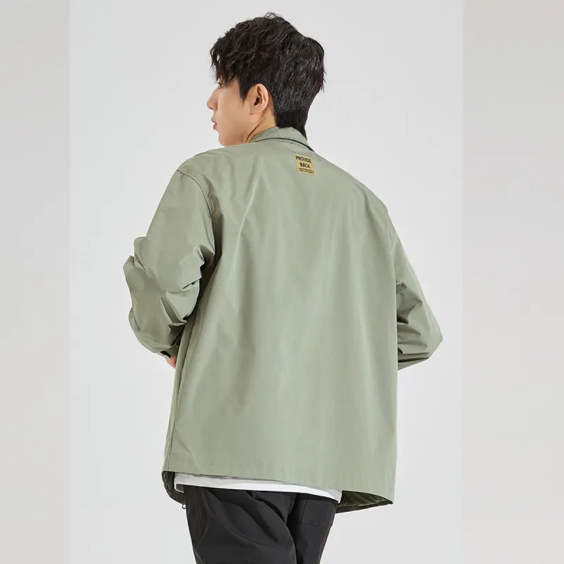 Tonlion Jackets Coats Men's Turquoise-4